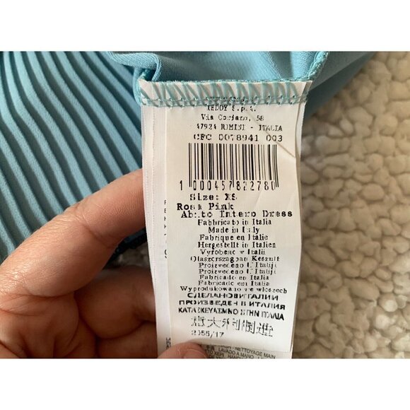 NWT Rinascimento Dress Blue Black Size Small Made in Italy Knee Length Cocktail - Picture 12 of 12